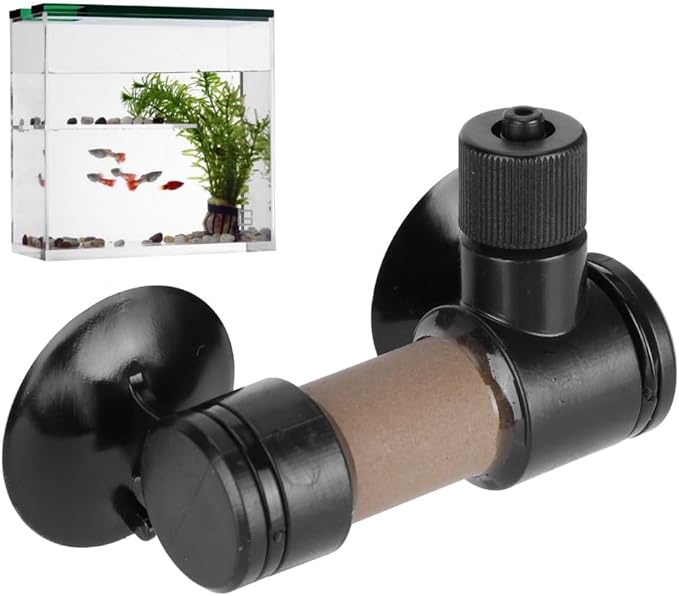 Black Plastic Carbon Dioxide Diffuser Ceramic CO2 Atomizer Dissolve System with Nut Lock for Aquarium(S)