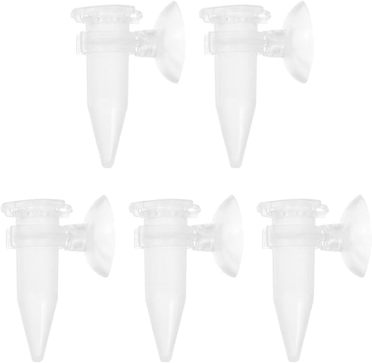 5pcs Mini Aquarium Shrimp Feeder Tube with Suction Cup, Automatic Fish Tank Feeder for Small Shrimp and Ornamental Fish