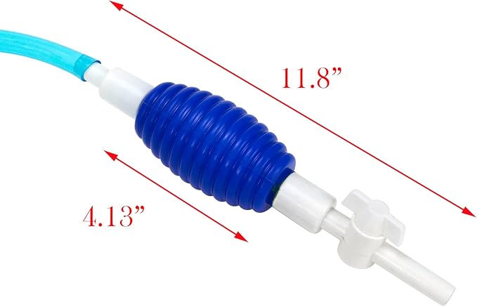 2sets Aquarium Siphon Water Changer Fish Tank Gravel Cleaner with Long Nozzle for Cleaning Changing Water (Blue)