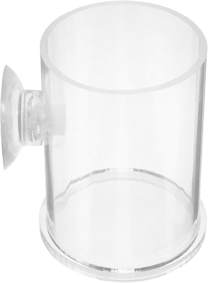 TEHAUX Fish Feeder Ring with Suction Cup Acrylic Shrimp Feeding Rack for Aquarium Tank Freshwater and Saltwater Fish Feeding Tool Vacation Feeder Station