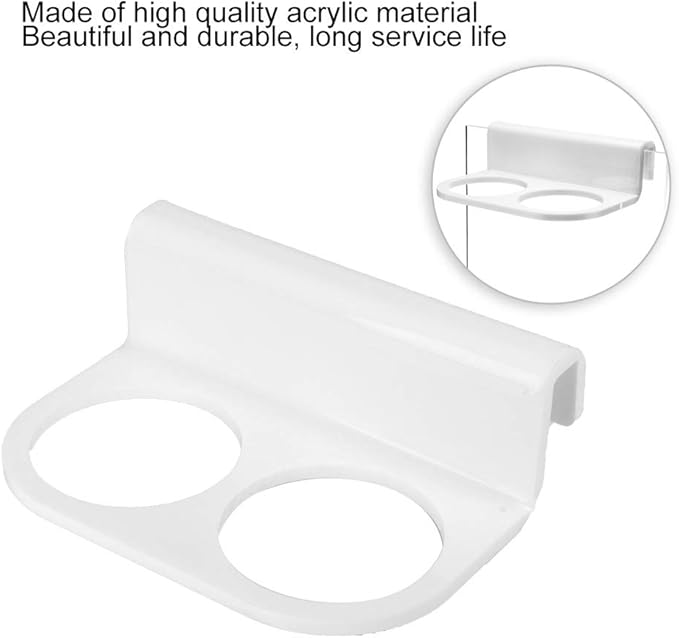 Pssopp Aquarium Filter Bag Bracket, Easy to Install Convenient Design Fish Double Hole Filter Socks Holder Acrylic Filter Bag Support (White)