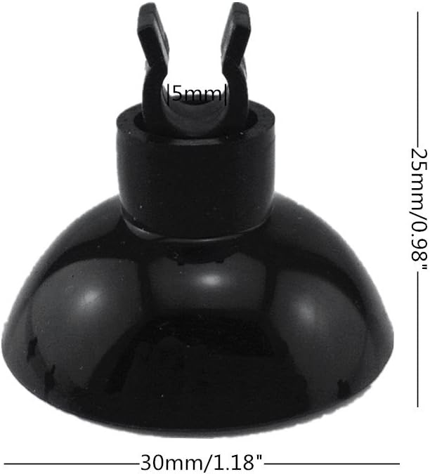 Honbay 20pcs Aquarium Black Sucker Clip Suction Cups Airline Tubing Holder