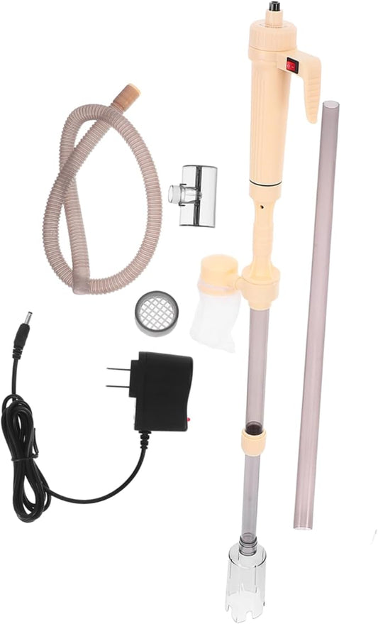 1set Aquarium Cleaning Tool Electric Fish Tank Water Pump Sand Cleaner Multi-Functional Vacuum for Water Changes Impurity Removal Compatible Various Tank