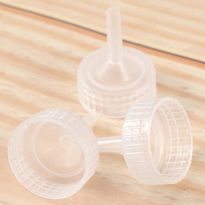 25pcs Brine Shrimp Artemia Hatchery Bottle Adapters Plastic Shrimp Egg Incubator Hatching Bottle Cap for Aquarium Fish Tank Oxygen Parts