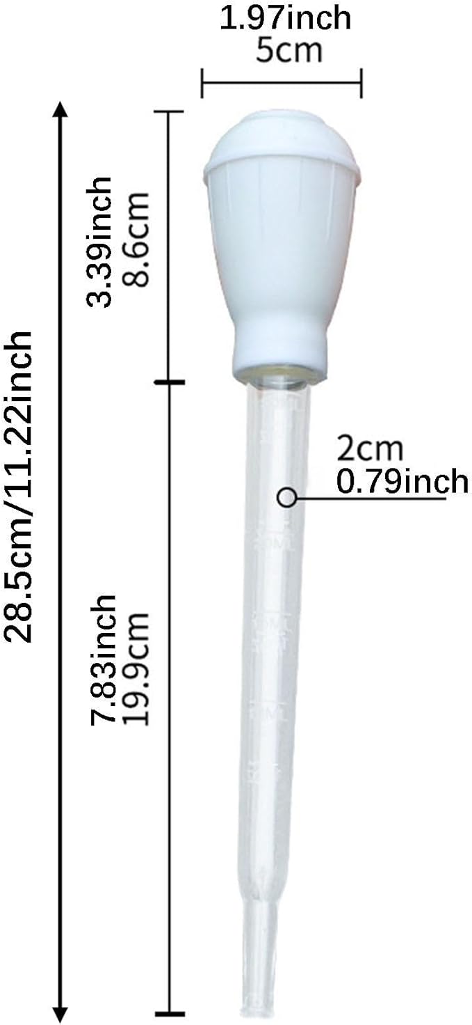 Aquarium Vacuum Cleaner Manual Water Changer Fish Tank Siphon Cleaning Tool Gravel Sand Sludge Extractor Transparent PP Material Easy to Use Suitable, White