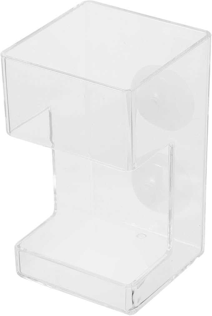 ULTECHNOVO Fish Feeder Tube with Suction Cup Acrylic Automatic Sinking Feeder for Aquarium Fish Tank Precise Feeding of Worms