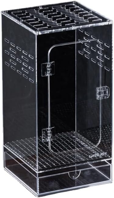 Acrylic Large Enclosure Reptile Breeding Box Terrarium Cage for Insect Tarantulas Amphibians Caterpillars Snail Clear Acrylic Reptile Feeding Box