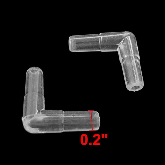 uxcell Aquarium Tank Clear Plastic 2 Way Air Valve Line Connectors 30 Pcs