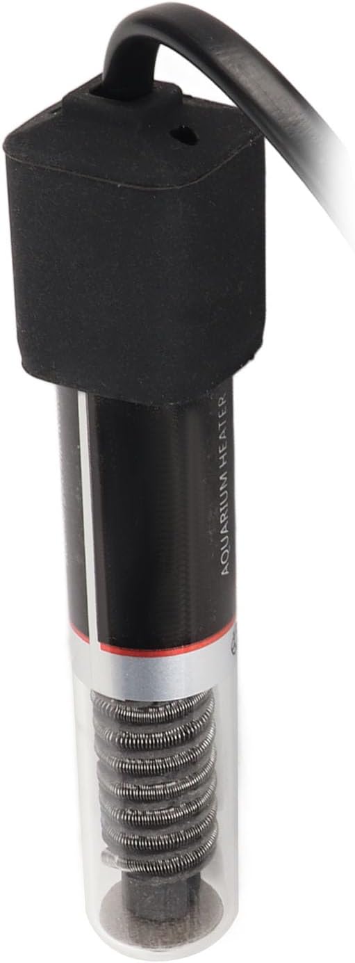 Mini Fish Heater, Quartz Glass Temperature Control Safety Small Submersible Aquarium Heater Intelligent for Freshwater (50W US Plug 110V)