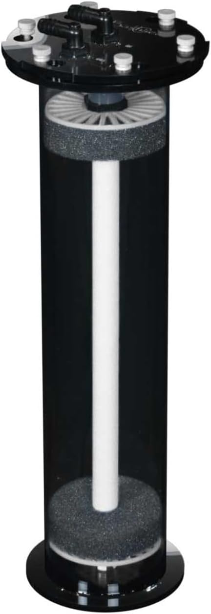 White 4-18 Filter Media Chamber Reactor for Aquarium | High Media Volumes with Evenly Distributed Flow Maximize Water Media Contact Time for Freshwater & Saltwater Marine Reef Fish Tank