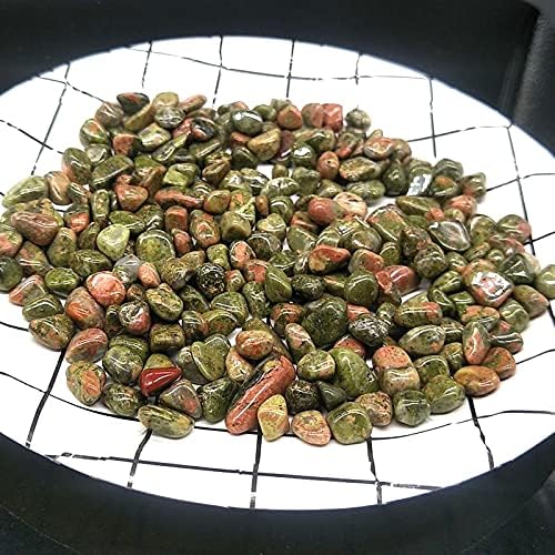 50/100g Natural Stones Gravel Crystals Chip Quartz Minerals Reiki Healing Tumbled Agates Specimen Gemstones Home Aquarium Decor (Color : Unakite, Size : 50g)