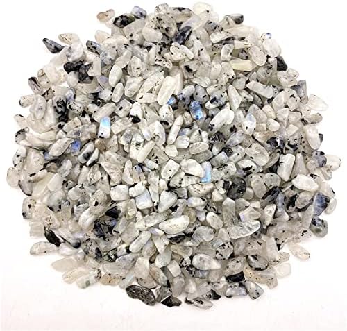 50g Natural White Moonstone Labradorite Crystal Gravel Rock Quartz Crystal Fish Tank Natural Quartz Crystals