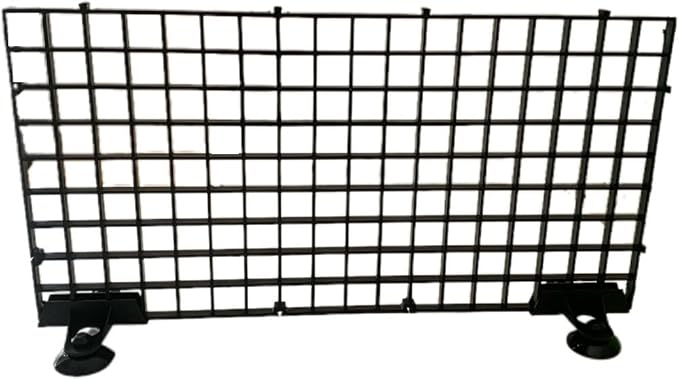 5 Pcs Aquarium Divider Tank Divider Panel Adjustable Plastic Bottom of Fish Tank Isolation for Shrimp Guppy Separation Easy to Cut Install with 10 Pcs Sucker (Black)