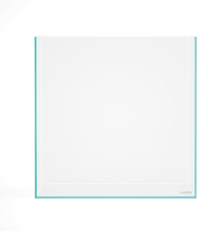 LANDEN 52.4 Gallons Cube Rimless Low Iron Aquarium Fish Tank,23.62" L × 23.62" W × 23.62" H (60cm x 60cm x60cm) 10mm Thickness with Nano Foam Leveling Mat Included