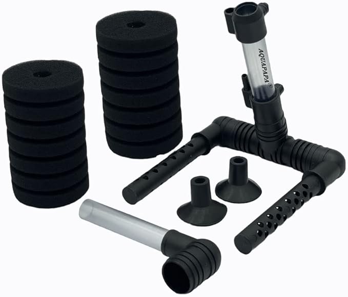 4X Dual Bio Sponge Filter for Betta Fry Aquarium Fish Tank Up to 30 Gallon Each (Dual Sponge Filters 4-Pack)