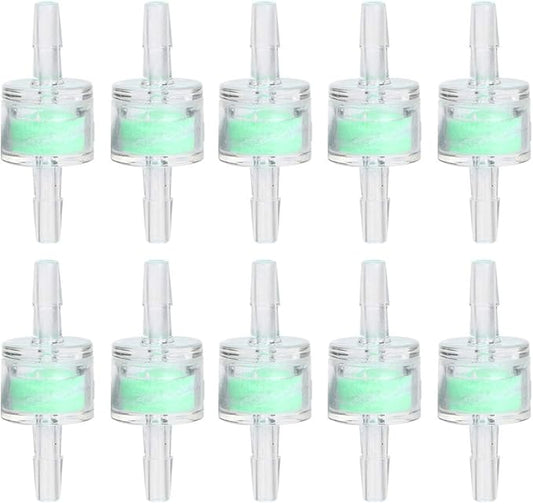 10PCS ABS Silicone Tube Filter, Plastic Fish Tank Check Valve, Aquarium Hose Filters for Fish Tanks and Aquarium(4MM)
