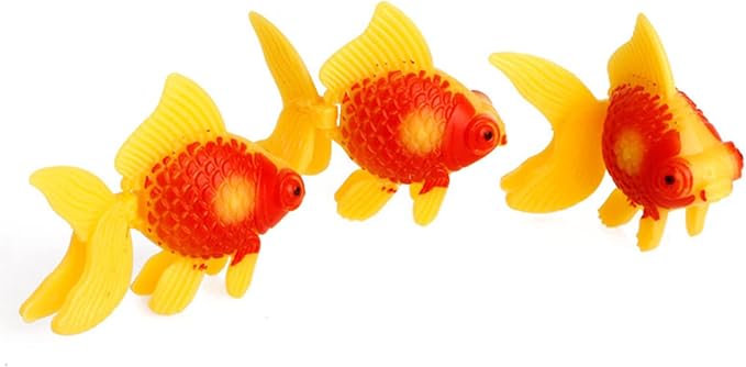 3Pcs Artificial Fish Aquarium Moving Gold Set Ornaments for for Tank Fake Colorful for Bowl Aquarium Heater Light Thermometers Gravel Sand Decorations Filter Fish Tank Air