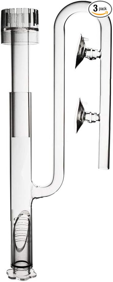 FZONE Aquatic Glass Lily Pipe Inflow with Surface Skimmer for Aquarium Filter 1/2''(12/16mm) Tubing