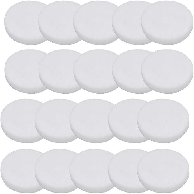 Tinoaly 20pcs Water Filter Polishing Pads for Fluval Fx4 Fx5 Fx6, 7.09x0.87in Fiber Fine Aquarium Water Pad Canister Filter Media Practical Replacement Parts and Accessories(White)