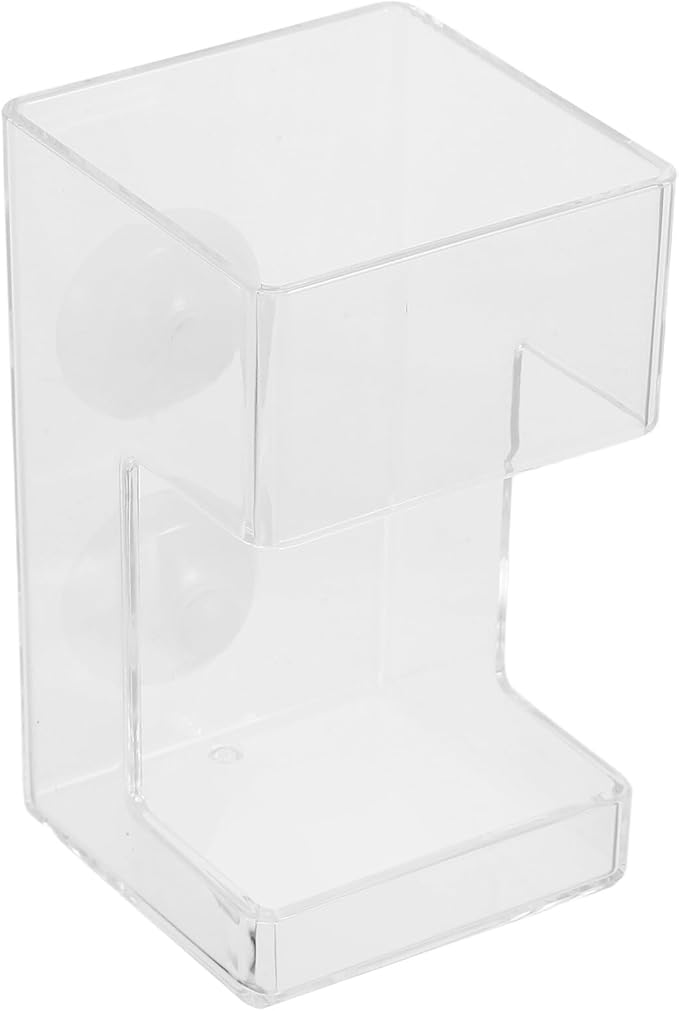 Mipcase Automatic Fish Feeder Tube for Aquarium Tank Acrylic Floating Fish Food Dispenser with Holder Anti-Scattering Sinking Feeding Device for Shrimp Supplies