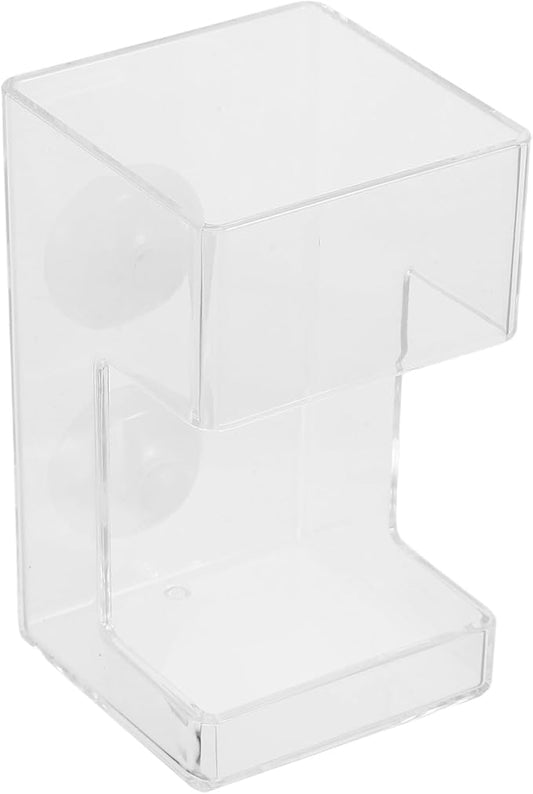 Mipcase Automatic Fish Feeder Tube for Aquarium Tank Acrylic Floating Fish Food Dispenser with Holder Anti-Scattering Sinking Feeding Device for Shrimp Supplies