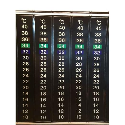 Generric 10 Pieces Temperature Strips Display Stick On Thermometer Strip Temperature Display for Fermenting, Brewing, Wine, Beer, Kombucha or Aquariums
