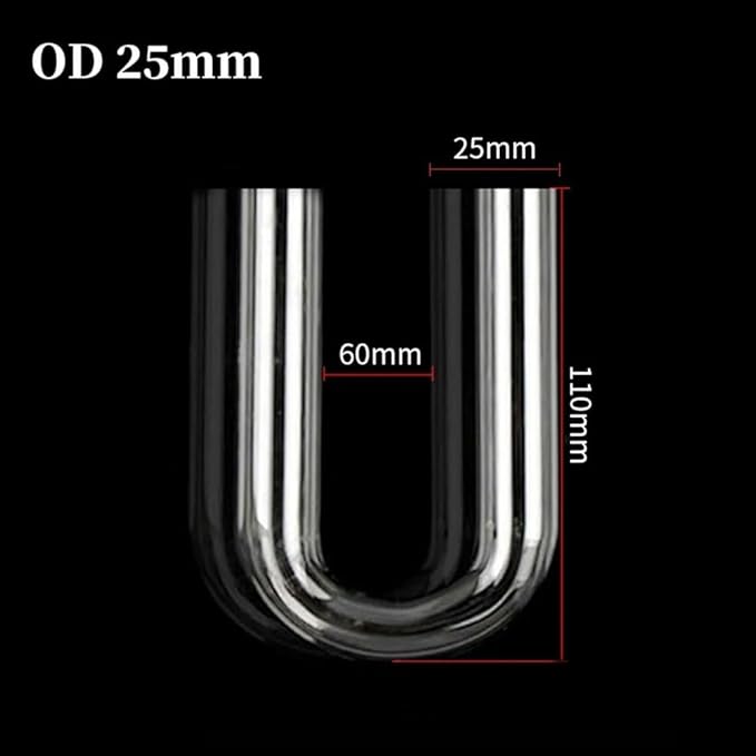 U-Shape Connector, 20~32mm Aquarium Fish Tank U-Shape Air Tube Fittings Clear U-Tube Acrylic Pipe(O.D 25mm,1Pc)