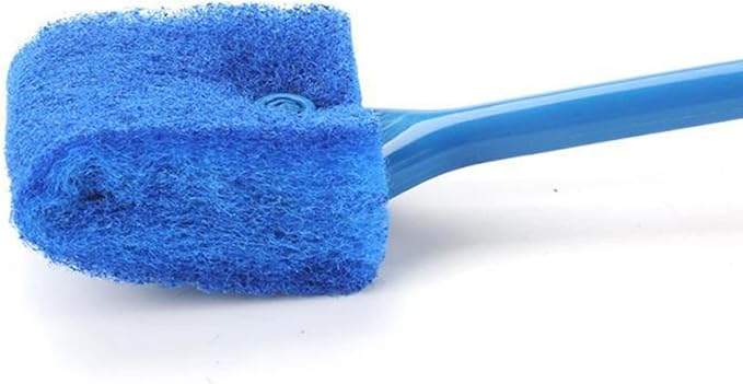 Algaes Cleaning Brush Aquarium Scrubber Cleaner for Glass Long Handle 2-Sided Sponge Pad Fish for Tank Cleaning to Aquarium Algaes Scraper Sponge Glass, Green