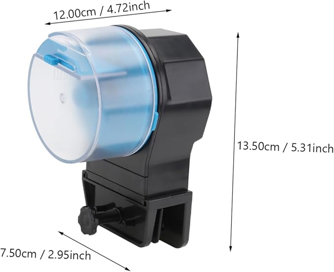 1set Automatic Fish Feeder for Aquariums Feeding Port Easy Design for and Turtles Aquarium Decor Convenient Pet Feeding