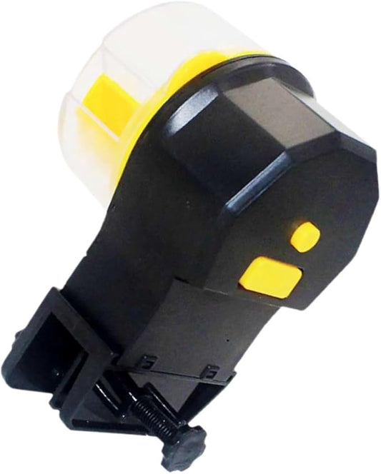 Automatic Aquarium Fish Feeder Adjustable Timer Large-Capacity Vacation Feeding Tool for Fish Tank, Turtle Feeder, Yellow Plastic Dispenser Without Batteries