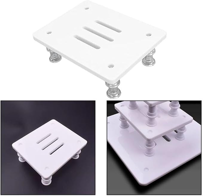 Adjustable Height Fish Tank Water Pump Stand, Anti-Vibration Elevated Rack with Reinforced Feet for Submersible Pumps, Reduces Noise and Sand Suction, Plastic Bracket in Multiple Sizes(small)
