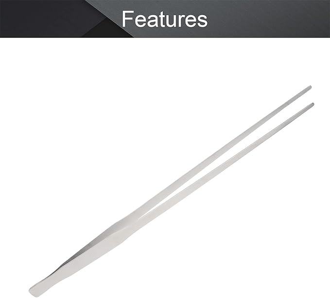Utoolmart Aquarium Plant Tweezer, Stainless Steel Straight Tweezer, 48cm, For Fish Tank Plant Aquascape Tools, Feeding Tongs, 1 Pcs