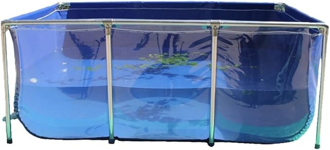 Breeding Water Tank for Goldfish Display Show Tank - Backyard Aquarium Pool Pond with Transparent Viewing Panel, PVC Canvas, Steel Frame, and Drain Valve for Stunning Aquatic