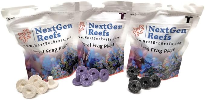 NextGen Reefs® 1" Ceramic Coralline Purple Coral Frag Plugs 25pc