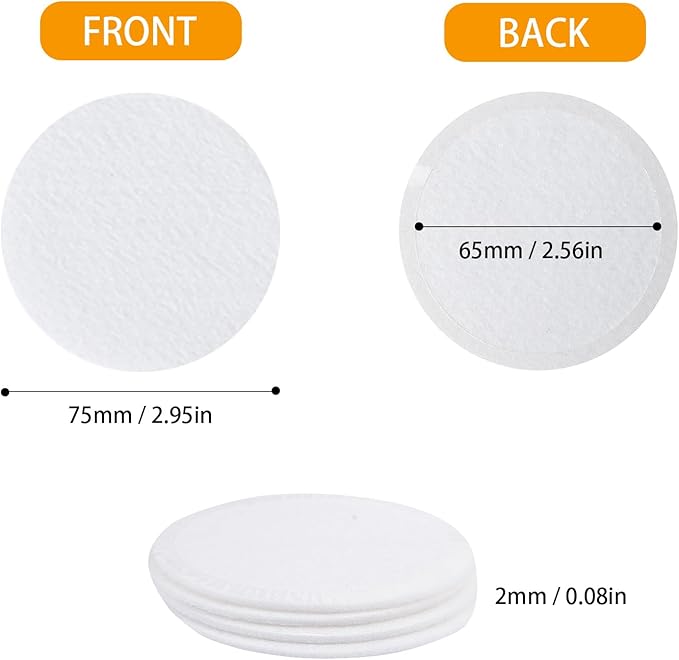 12PCS 2.5in Monotub Adhesive Filter Disks, Mushroom Monotub Filter Discs, Mushroom Filter, Filter Patch for Monotub, for Mushroom Growing Supplies Filter Pad Replacements.(2mm Thick) (30PCS)