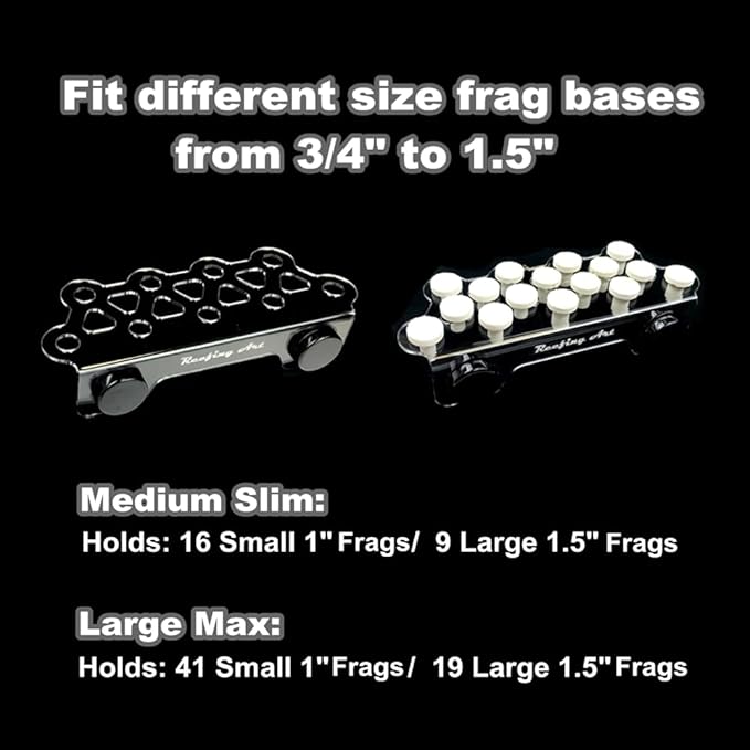 Magnetic Coral Frag Rack Strongest N52 Magnets Holds up to 41 Plugs (Medium Slim)