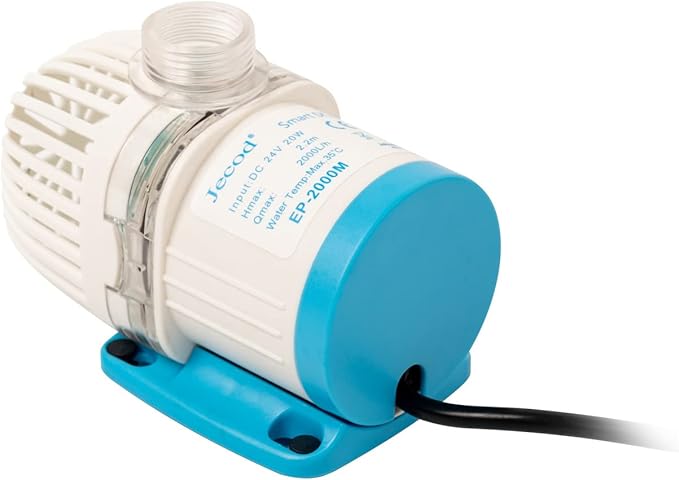 Jecod EP Smart DC Pump with LCD Display Controller for Saltwater Tank (EP-2000M, 528GPH)
