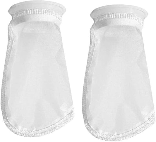 2 Pack Mesh 4 Inch Filter Socks 150 Micron 4" Plastic Ring, 9" Short Bag Nylon Bags Filteration for Aquarium Marine Reef Sump