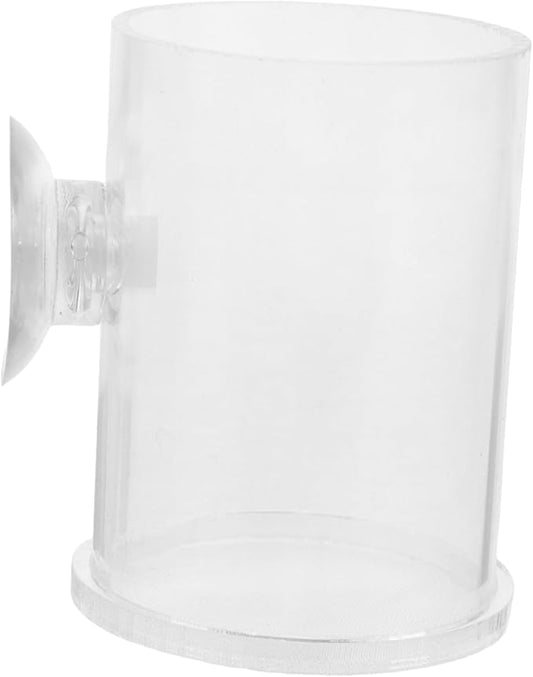 UPKOCH Aquarium Feeding Tool Acrylic Fish Feeder with Cup for Guppies and Shrimp Semi-Automatic Feeding for Home Office and Hotel Fish Tanks