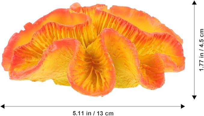 Didiseaon Artificial Coral Reef Aquarium Decor 5.11In Resin Fish Tank Decoration for Freshwater Saltwater Fish Tank Accessories Natural-Looking Reef Ornament
