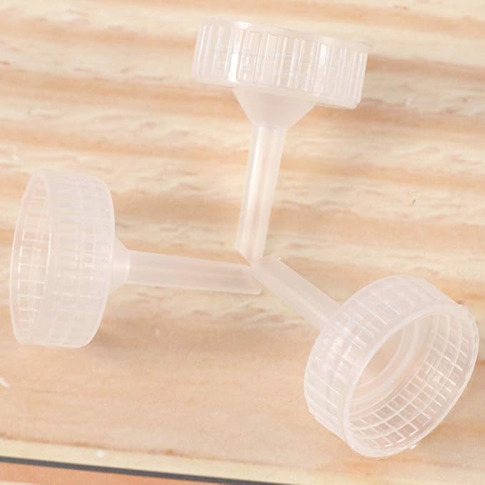 25pcs Brine Shrimp Artemia Hatchery Bottle Adapters Plastic Shrimp Egg Incubator Hatching Bottle Cap for Aquarium Fish Tank Oxygen Parts