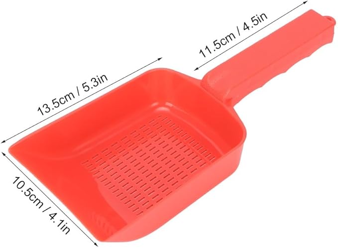 Red Plastic Gravel Sand Shovel Aquarium Sand Scooper Fish Tank Gravel Strainer Cleaning Tool