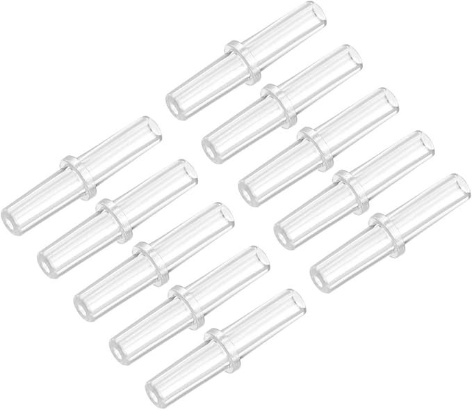 uxcell Aquarium Air Valve Connector Plastic Inline Tubing Straight Valves for 4mm Fish Tank Pond Air Line 20pcs