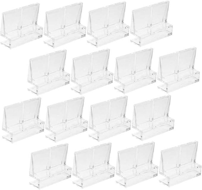 BESPORTBLE 32pcs Acrylic Aquarium Lid Clips Fish Tank Cover Bracket Easy Install Rimless Tank Support High Strength Clips for Fish Aesthetic