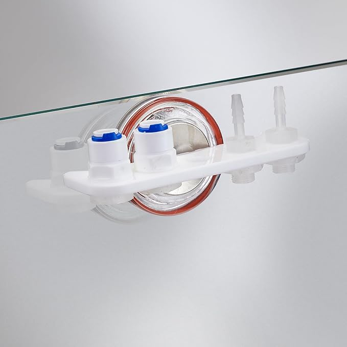 AquaReady DTH-1 Magnetic Dosing Tube Holder for Aquariums – Durable Acrylic Mount with Quick Connect Fittings for Dosing Pumps, Auto Top Off, Saltwater & Freshwater Tubing Management