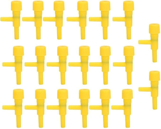 Zerodis 20Pcs Aquarium Airflow Control Valve, Plastic Fish Air Pump Regulating Valves Aquarium Accessories for 4mm Tube