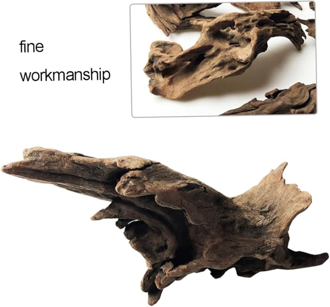Natural Driftwood Aquarium Decor, Landscape Wood Stump Ornament for Fish Tank & Plant Scaping