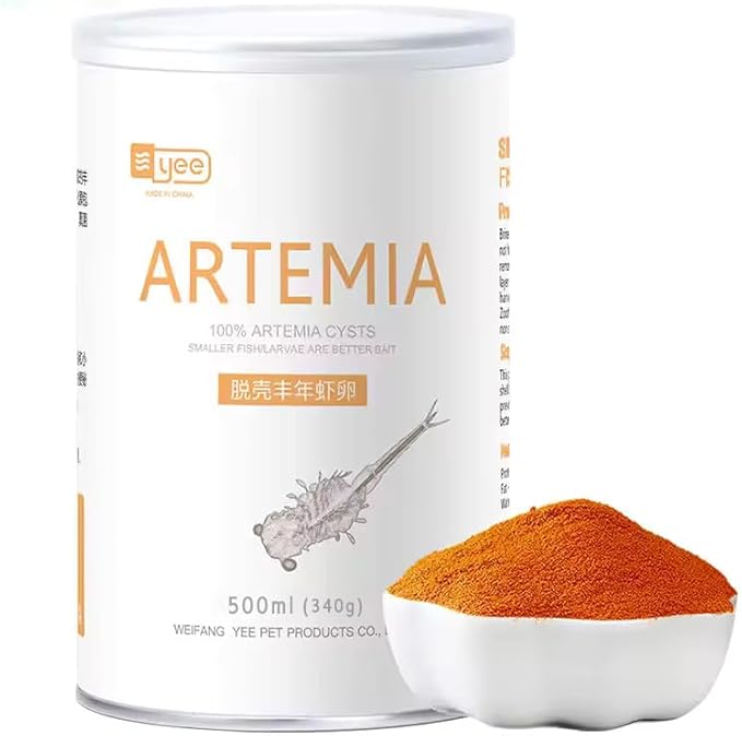 Decapsulated Brine Shrimp Eggs (Non-Hatching) - High Protein Natural Food for Fish, Fry, Corals, Freshwater & Marine Tanks - 100% Natural Artemia Nauplii (12 OZ (340 gram))