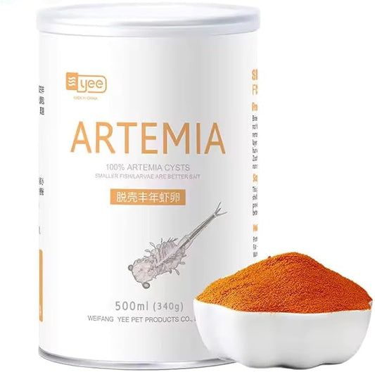 Decapsulated Brine Shrimp Eggs (Non-Hatching) - High Protein Natural Food for Fish, Fry, Corals, Freshwater & Marine Tanks - 100% Natural Artemia Nauplii (12 OZ (340 gram))
