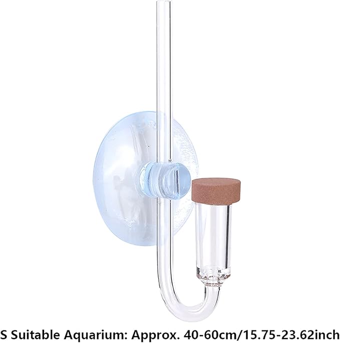 Acrylic Aquarium CO2 Atomizer Diffuser, High Dissolution Rate, Bubble Counter Refiner, with Nano MBKT Technology, for Aquarium Aquatic Plants (S)